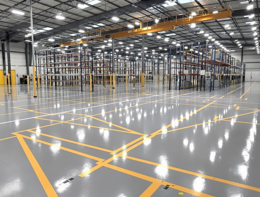Industrial Warehouse Flooring — finished installation