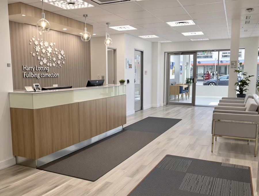 Local Clinic Reception Area — finished installation